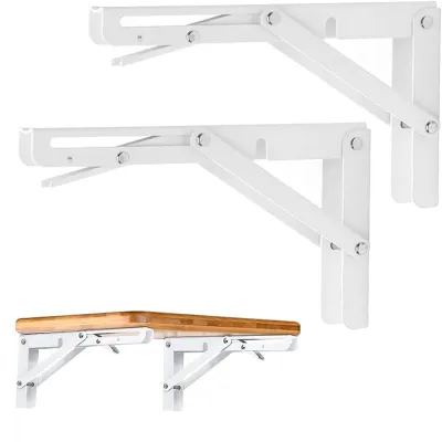 Składane wsporniki półkowe | Składane wsporniki pod półkę ,blat | FB-A20CM-WHITE| Uchwyt pod półkę