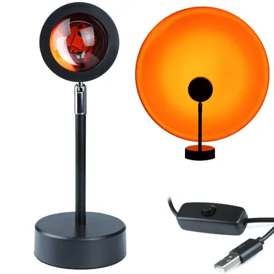 Lampka projekcyjna LED imitująca zachód słońca | RB-01-SunsetRED