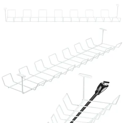 Organizer na kable pod blat biurka | biały | ZW-J725