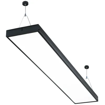 Liniowa lampa wisząca 120 cm | Biurowy, czarny moduł LED 40W | Szerokość lampy 18 cm