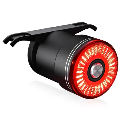 Inteligentna tylna lampka rowerowa | Oświetlenie LED z czujnikiem hamowania | Wodoodporna tylna lampka rowerowa LED IP65 z funkcją hamowania i łado