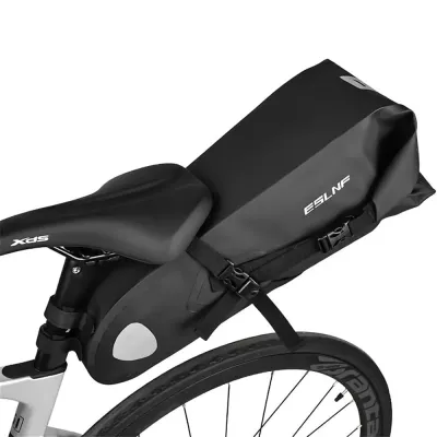 Wodoodporna torba rowerowa 10L | Sakwa bikepackingowa z odblaskami | Torba rowerowa pod siodełko | BCB-004