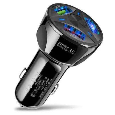Szybka ładowarka samochodowa 3x USB | Szybkie ładowanie Quick Charge 3.0 | CA-007