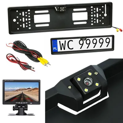 Kamera cofania w ramce tablicy rejestracyjnej EU | LPC-4LED