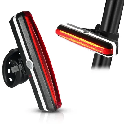 Mocna lampka rowerowa tylna COB 100lm | Oświetlenie rowerowe z wbudowanym akumulatorem- ładowane USB | Lekka lampka rowerowa 40g | BK-L2266