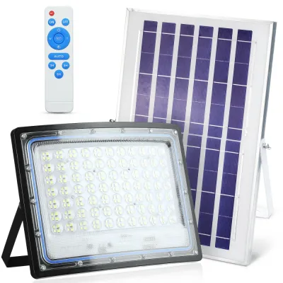 Naświetlacz LED 50W z pilotem | Naświetlacz LED 50W z panelem solarnym IP66 ,1500lm | LD66-50W