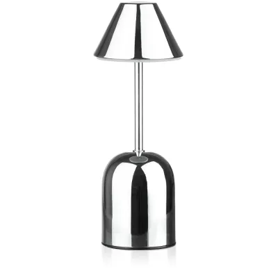 Bezprzewodowa lampka nocna z wbudowanym akumulatorem 2000 mAh | Nowoczesna lampka stołowa z regulacją mocy oraz barwy świecenia | YG-D020-Silver