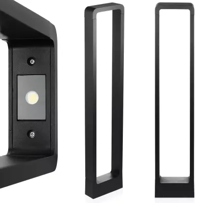 Nowoczesna lampa ogrodowa stojąca, słupek LED | Aluminium 80cm, IP54, 10W=1200lm | LLM-80CM