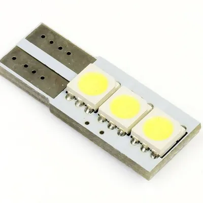 Żarówka samochodowa LED W5W T10 3 SMD 5050 CAN BUS jednostronna