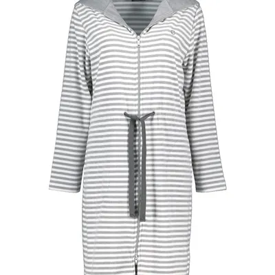 Szlafrok damski zapinany na zamek Cawö 834-76 Platin XS-XL