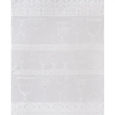 Ściereczka kuchenna lniana Le Jacquard Français Cristal Blanc