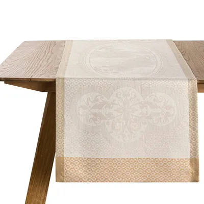 Bieżnik lniany Le Jacquard Français Évasion Céleste Travertin