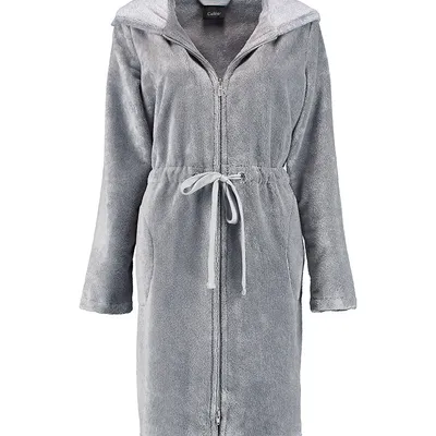 Szlafrok damski zapinany na zamek Cawö 821-71 Grau XS-XL