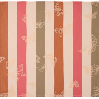 Serwetki bawełniane Le Jacquard Français Bal Des Papillons Peche 4 szt.