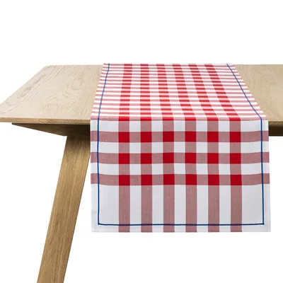 Bieżnik bawełniany Le Jacquard Bistrot Français Rouge