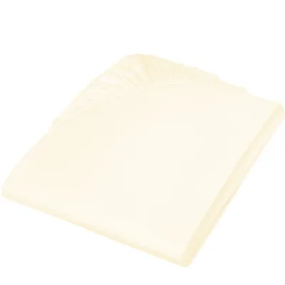 Prześcieradło satynowe z gumką Fleuresse Colours 9100-2610 Creme