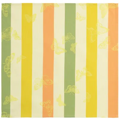 Serwetki bawełniane Le Jacquard Français Bal Des Papillons Citrus 4 szt.