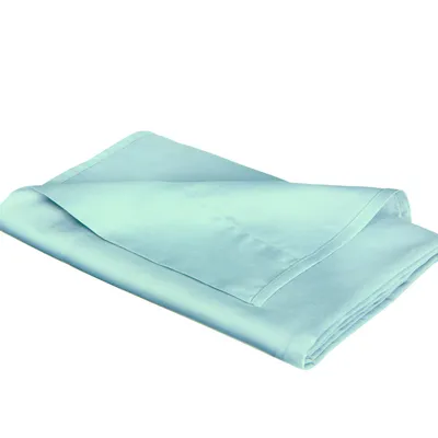 Prześcieradło satynowe bez gumki Fleuresse Colours 9100-6078 Aqua