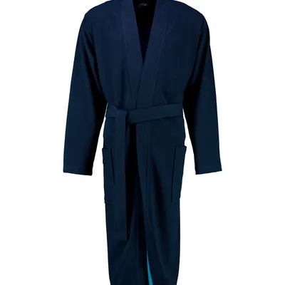 Szlafrok męski gofrowany kimono Cawö 816-14 Marine 46-60