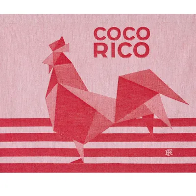 Podkładki na stół Le Jacquard Français Coco-Rico Rouge 2 szt.