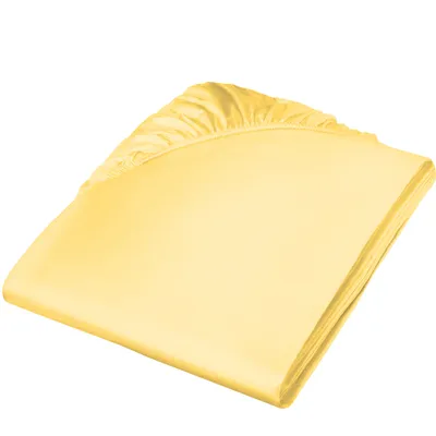 Prześcieradło satynowe z gumką Fleuresse Colours 9100-2006 Żółty