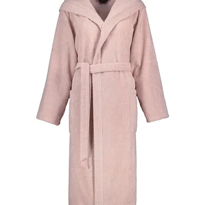 Szlafrok damski z kapturem Cawö 5223-383 Puder S-XL