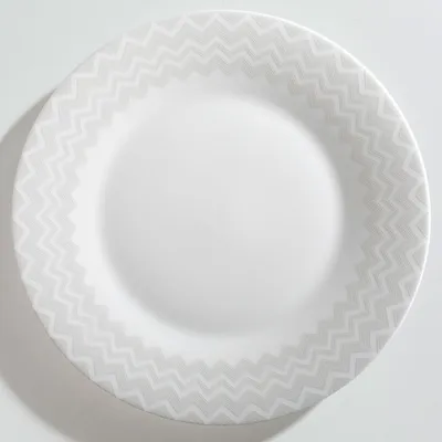 Talerz obiadowy Missoni Zig Zag White, zestaw 6 szt.