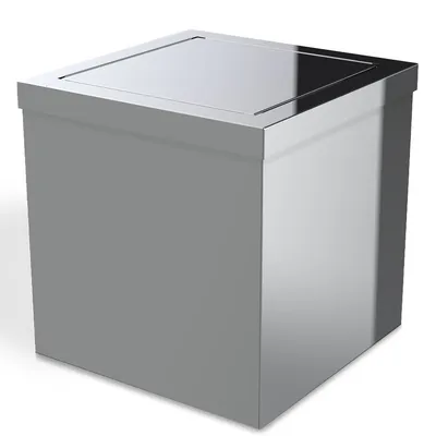 Kosz z obrotową pokrywą Decor Walther DW 114 stal polerowana