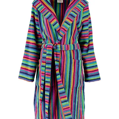 Szlafrok damski z kapturem Cawö 7049-84 Multicolor 32-46