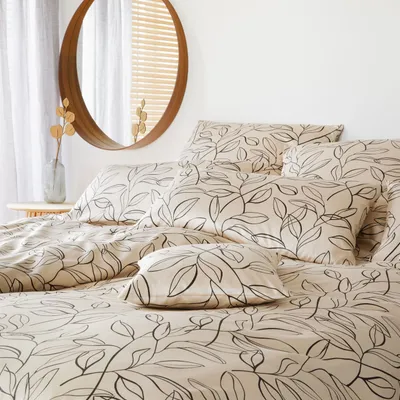 Pościel satyna bawełniana Elegante Floral 24505-07 Beige