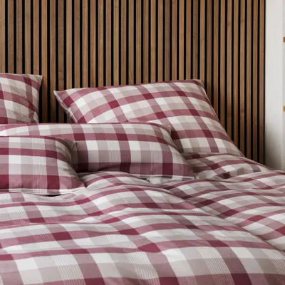 Pościel flanelowa Elegante Watson 26002-01 Weinrot