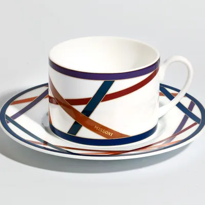 Filiżanka do herbaty Missoni Nastri Multicolor, zestaw 6 szt. Luxury Box