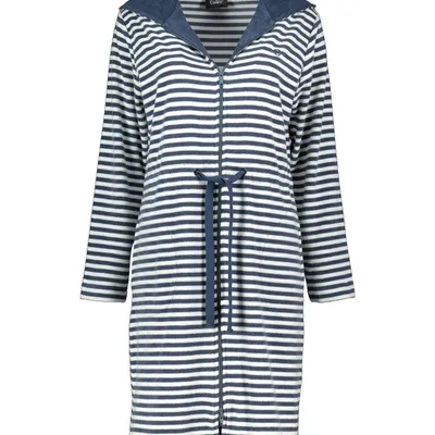 Szlafrok damski zapinany na zamek Cawö 834-16 Blau XS-XL