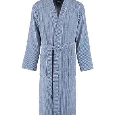 Szlafrok męski kimono Cawö 3834-16 Navy-White 48-58