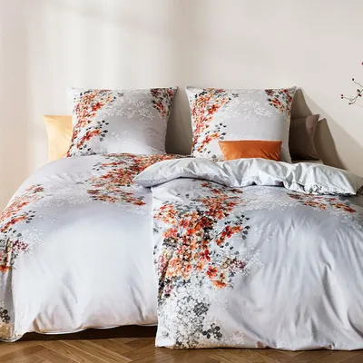 Pościel satyna szwajcarska Fleuresse Black Premium 534509-7 Silber