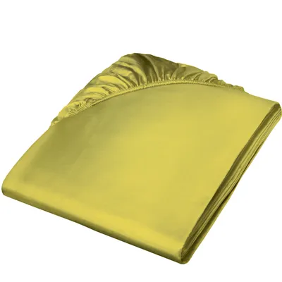 Prześcieradło satynowe z gumką Fleuresse Colours 9100-7049 Oliwka