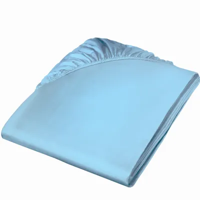 Prześcieradło satynowe z gumką Fleuresse Colours 9100-6031 Niebieski