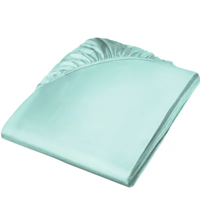 Prześcieradło satynowe z gumką Fleuresse Colours 9100-6078 Aqua