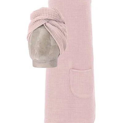 Spódnica do sauny damska z turbanem Vossen Wellness Spa 2140 pearl skin