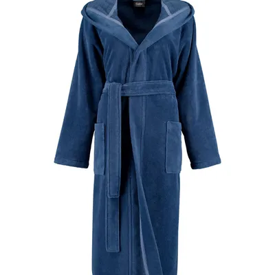 Szlafrok damski z kapturem Cawö 825-11 Blue XS-L