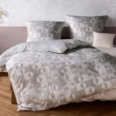 Pościel satyna szwajcarska Fleuresse Black Premium 534511-7 Silber