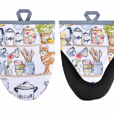 Rękawica kuchenna micro Ulster Weavers Pantry Cats 2 sztuki