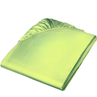 Prześcieradło satynowe z gumką Fleuresse Colours 9100-7041 Zielone Jabłko