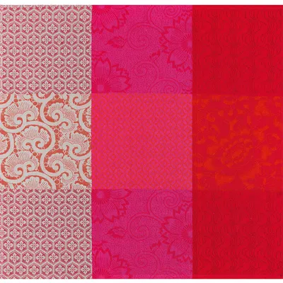 Serwetki bawełniane Le Jacquard Français Fleurs de Kyoto Cerise 4 szt.