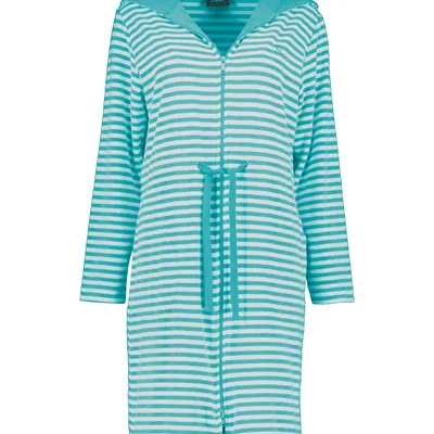 Szlafrok damski zapinany na zamek Cawö 834-47 Turkis XS-XL