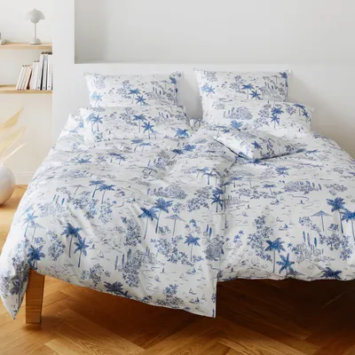 Pościel satyna bawełniana Elegante Positano 24528-2 Ozean Blau