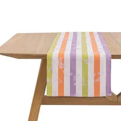 Bieżnik bawełniany Le Jacquard Français Bal Des Papillons Lilas
