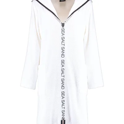 Szlafrok damski zapinany na zamek Cawö 3101-600 White XS-XL