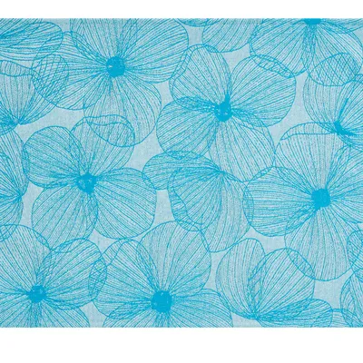 Podkładki na stół Le Jacquard Français A La Carte Fleurs Papillons Cyan 4 szt.
