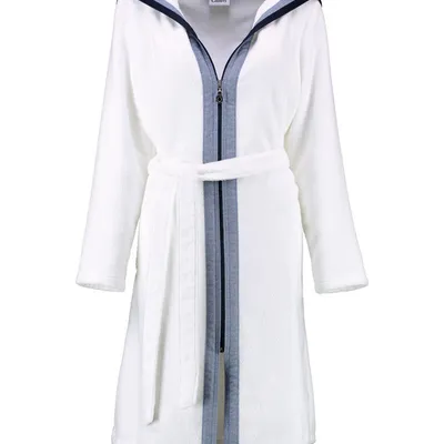 Szlafrok damski zapinany na zamek Cawö 6598-600 White 36-50